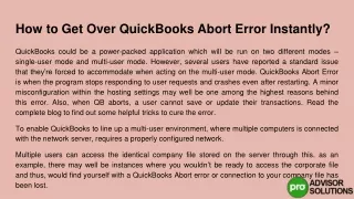 how to get over quickbooks abort error instantly