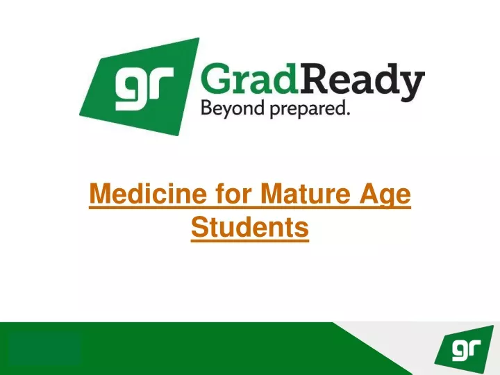 medicine for mature age students