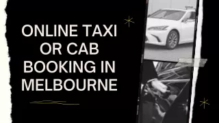 Online Taxi or Cab Booking in Melbourne