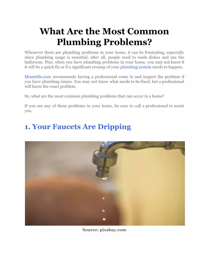 PPT - What Are The Most Common Plumbing Problems_ PowerPoint ...