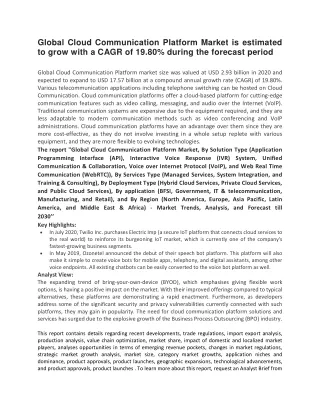 global cloud communication platform market