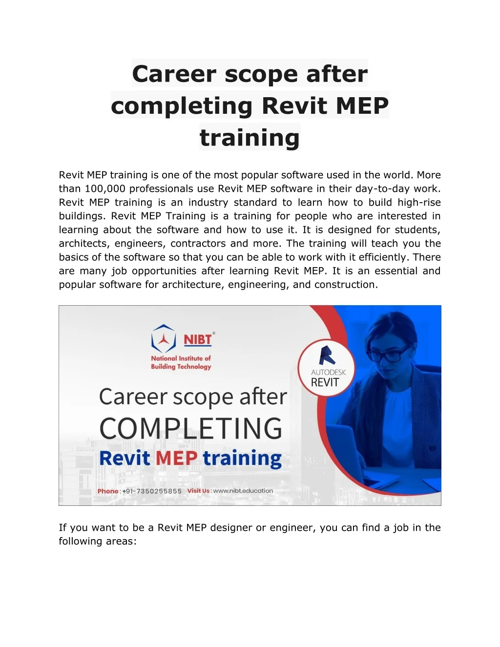 PPT - Career scope after completing Revit MEP training PowerPoint ...
