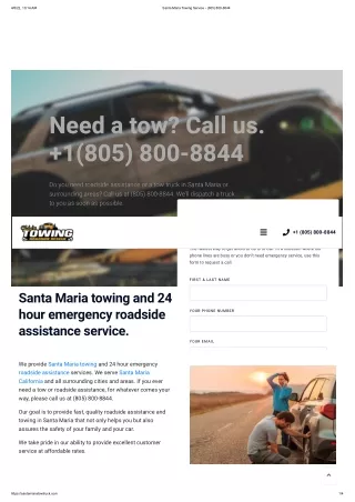 Santa Maria Tow Truck