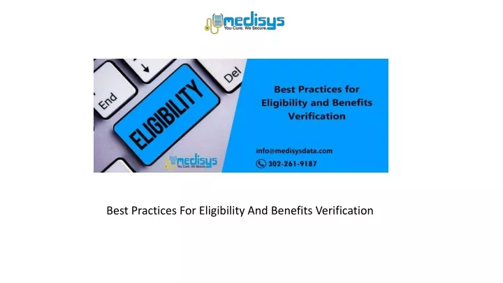 best practices for eligibility and benefits