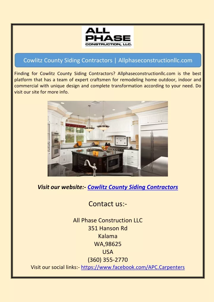 cowlitz county siding contractors