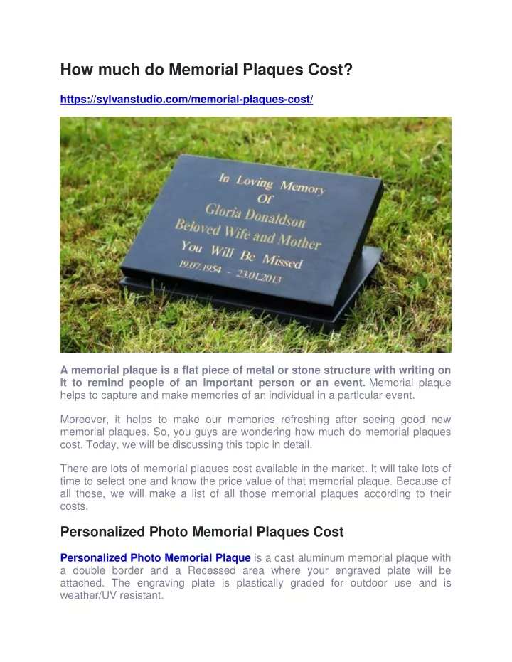 ppt-how-much-do-memorial-plaques-cost-powerpoint-presentation-free