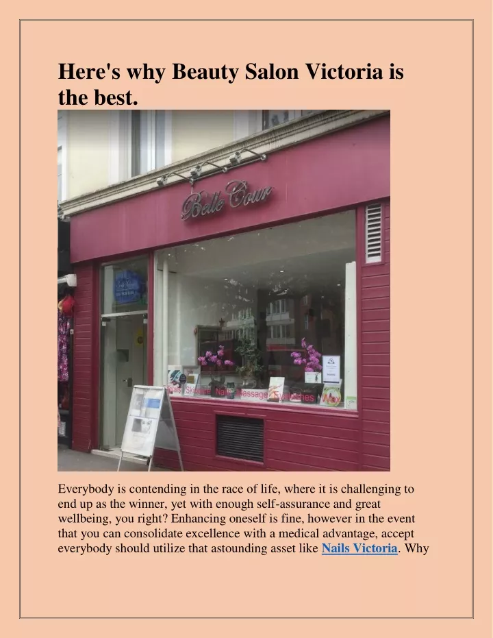 here s why beauty salon victoria is the best