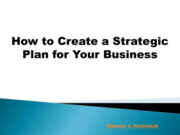 how to create a strategic plan for your business