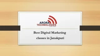 Best Digital Marketing classes in Janakpuri