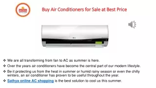 Buy Air Conditioners for Sale at Best Price