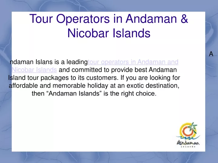 tour operators in andaman nicobar islands