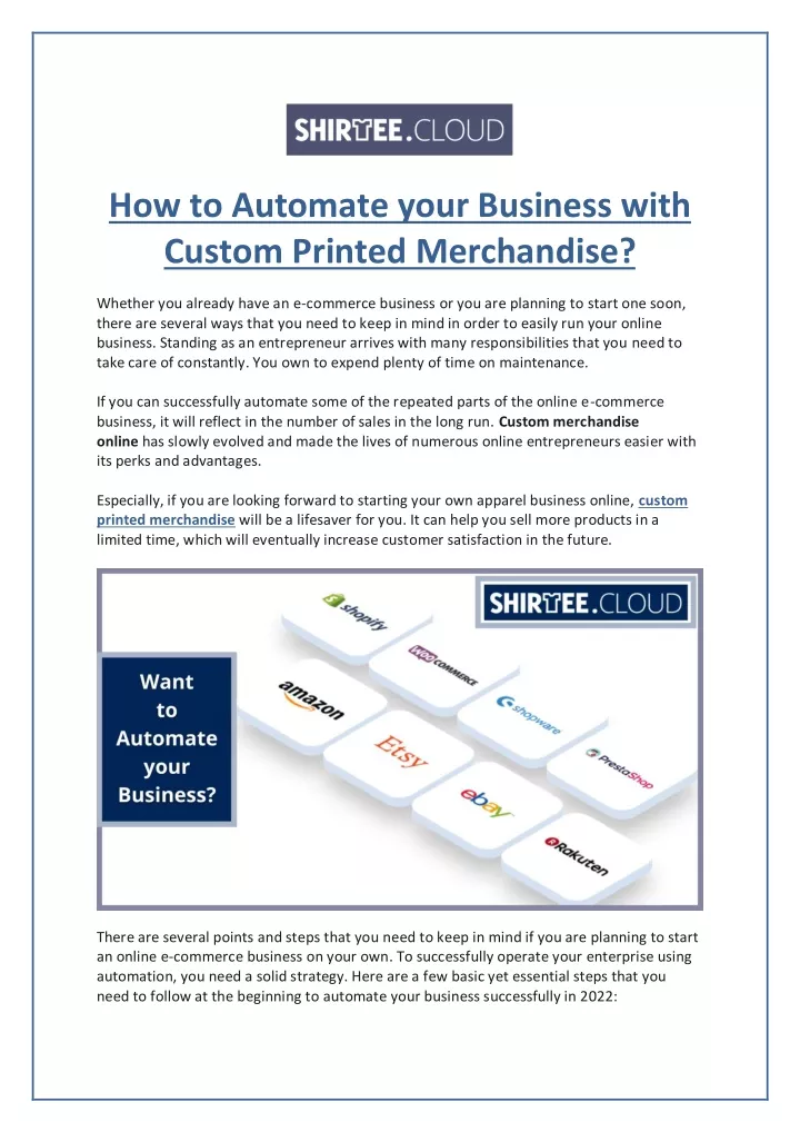 how to automate your business with custom printed