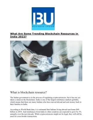 what are some trending blockchain resources