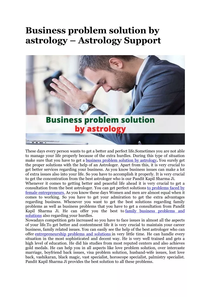 business problem solution by astrology astrology