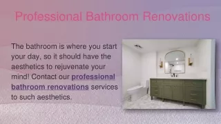 Professional Bathroom Renovations