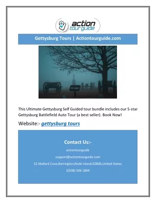 gettysburg tours actiontourguide com