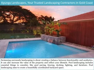 What Is the Importance of Pool Surrounds Landscaping in Gold Coast?