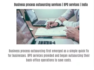 Business process outsourcing services | BPO services | India