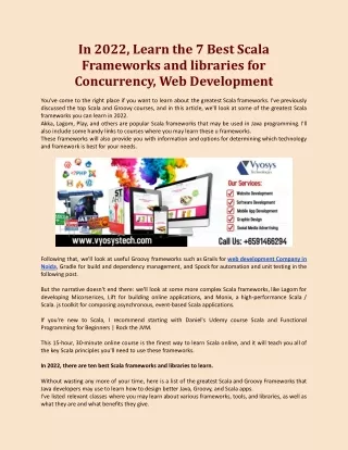 In 2022, Learn the 7 Best Scala Frameworks and libraries for Concurrency, Web Development