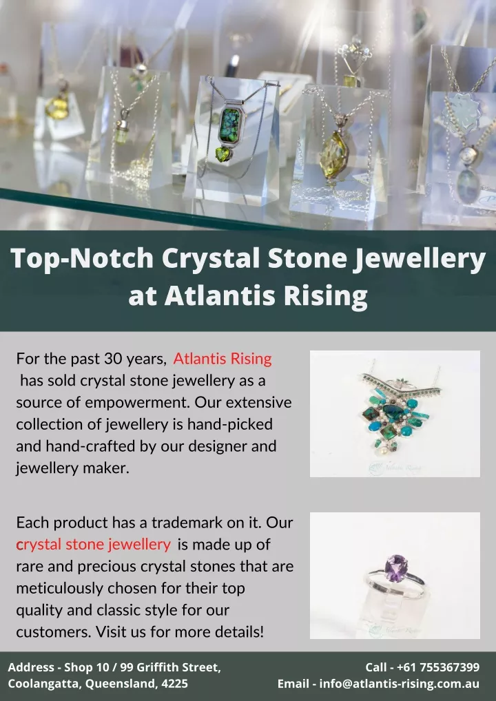 top notch crystal stone jewellery at atlantis