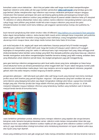 Daftar Harga Jual Paket Video Wall Harga Murah Bulan April 2022