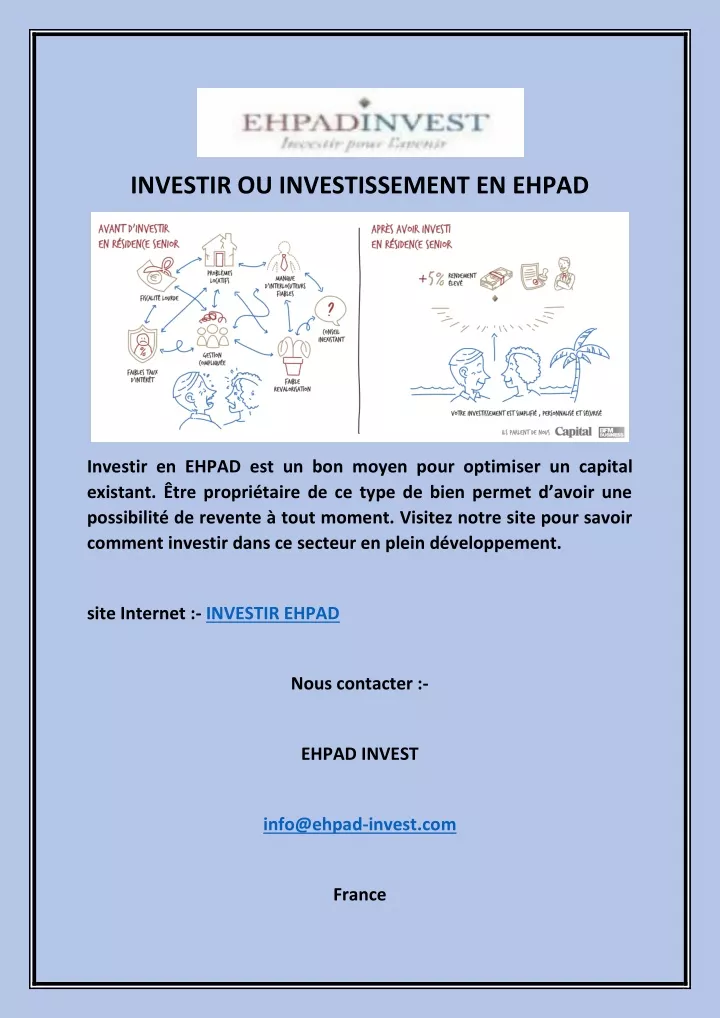 investir ou investissement en ehpad