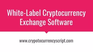 White label crypto exchange