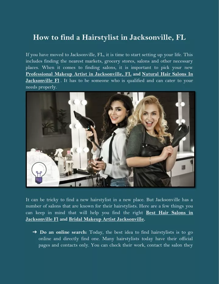 how to find a hairstylist in jacksonville fl