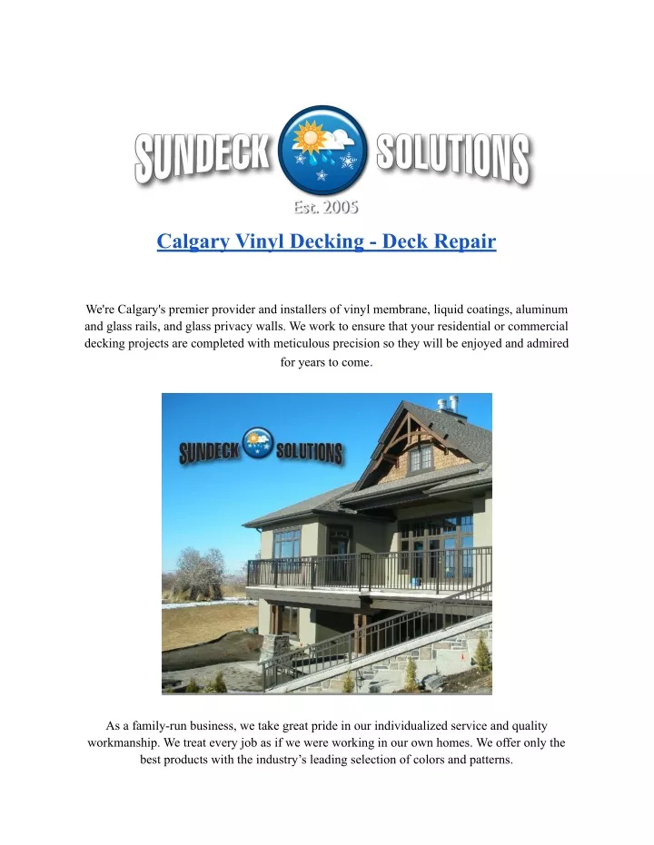 calgary vinyl decking deck repair