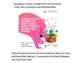 International Shipping service from India