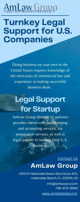 Legal Support for Startup or Existing Companies