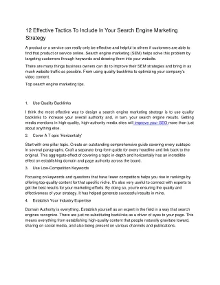 12 effective tactics to include in your search