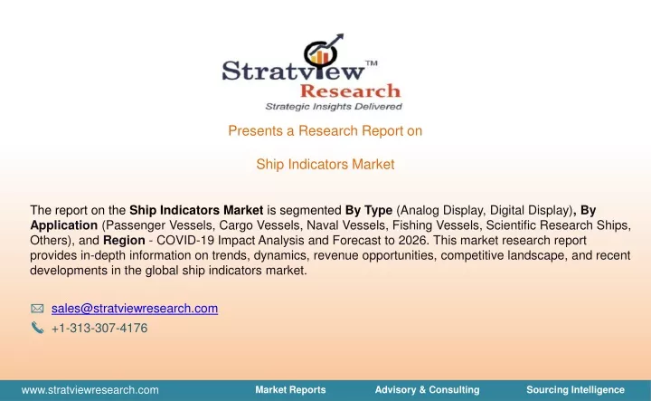 presents a research report on ship indicators