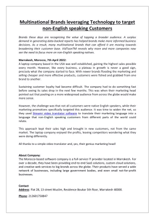 multinational brands leveraging technology