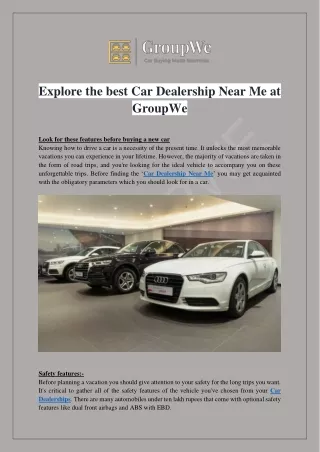 Explore the best Car Dealership Near Me at GroupWe-converted