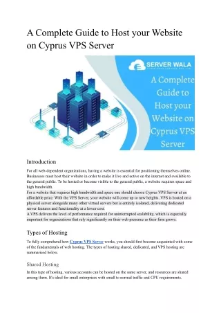a complete guide to host your website on cyprus