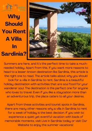 Seeking Villas For Sale in Sardinia