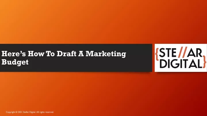 here s how to draft a marketing budget