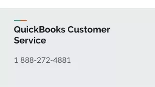 QuickBooks Customer Service 1 888-272-4881