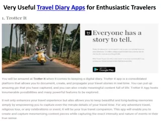 Very Useful Travel Diary Apps for Enthusiastic Travelers