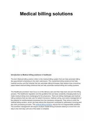 Medical billing solutions