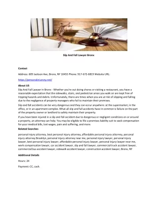 slip and fall lawyer bronx