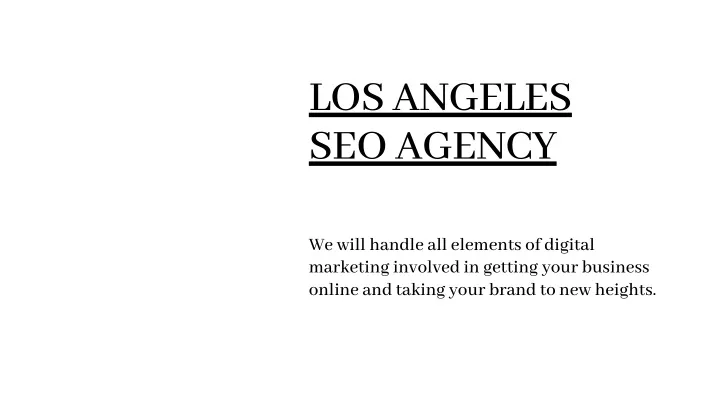 los angeles seo agency