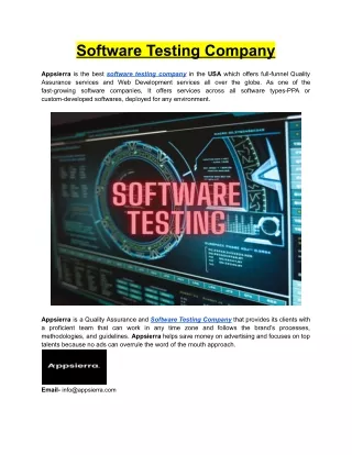 software testing company