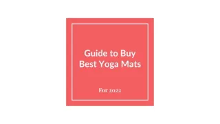 Guide to Buy Best Yoga Mats