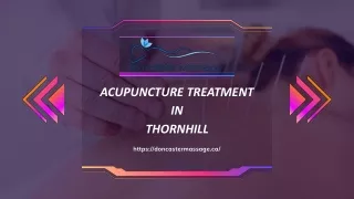 Get Acupuncture Treatment with best Acupuncturists in Thornhill