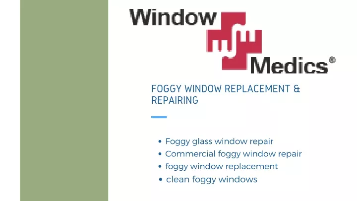 foggy window replacement repairing