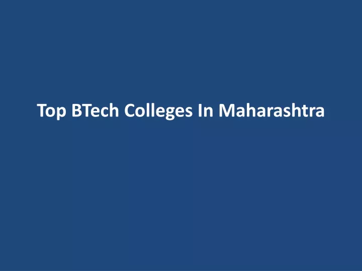 top btech colleges in maharashtra