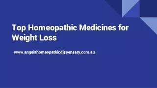 Homeopathic Remedies for Weight Loss