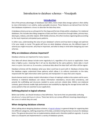 introduction to database schemas visualpath